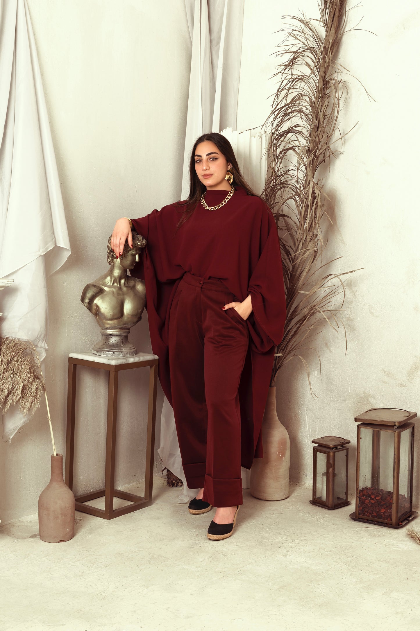 Asymmetrical flowy blouse