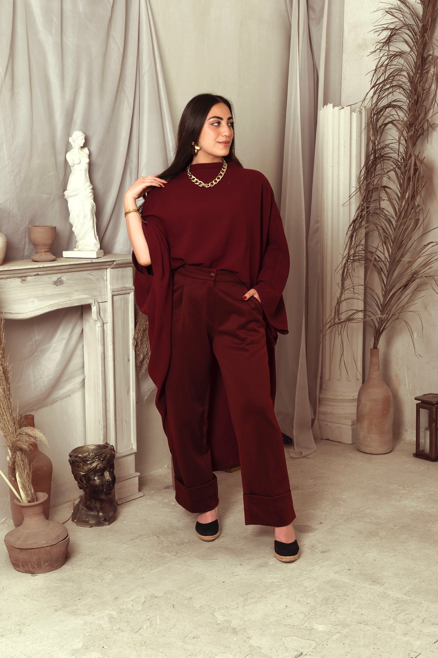 Asymmetrical flowy blouse
