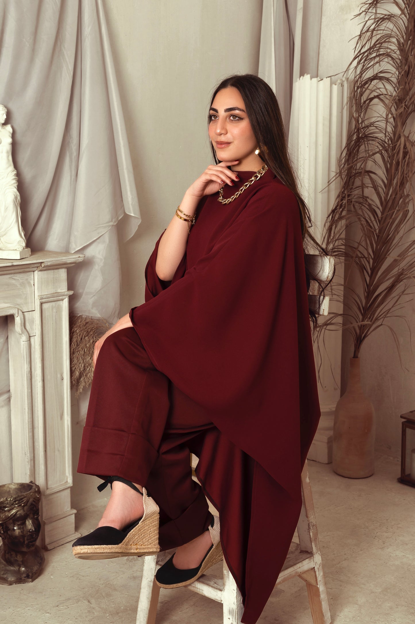 Asymmetrical flowy blouse