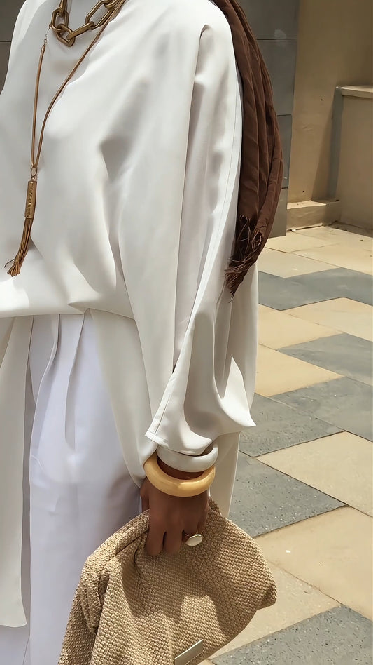 Asymmetrical offwhite Summer Blouse