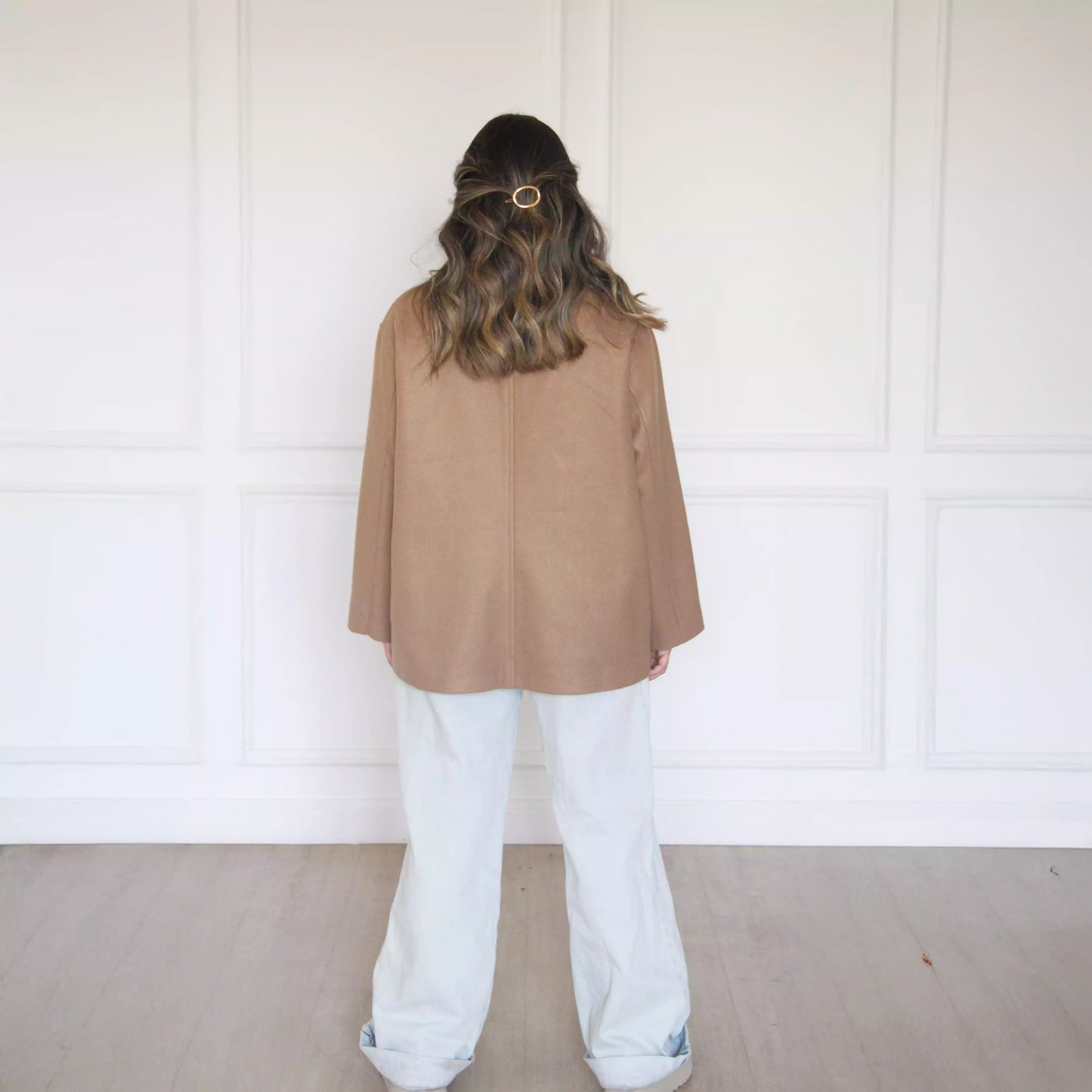 Jacket with scarf Beige