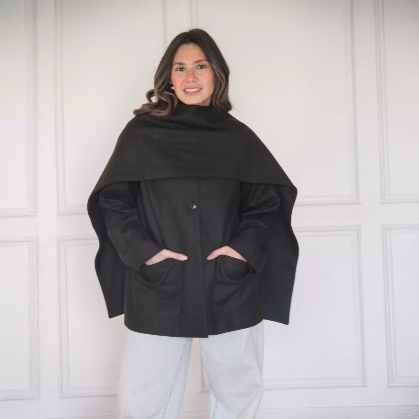 Jacket with scarf Olive