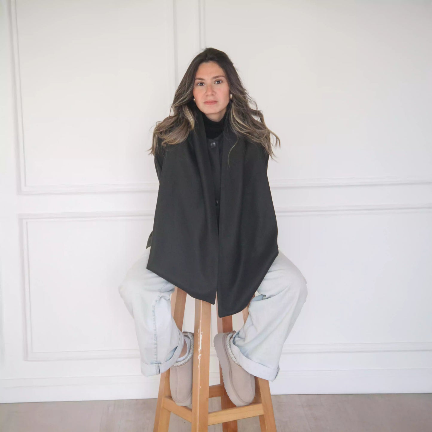 Jacket with scarf Olive