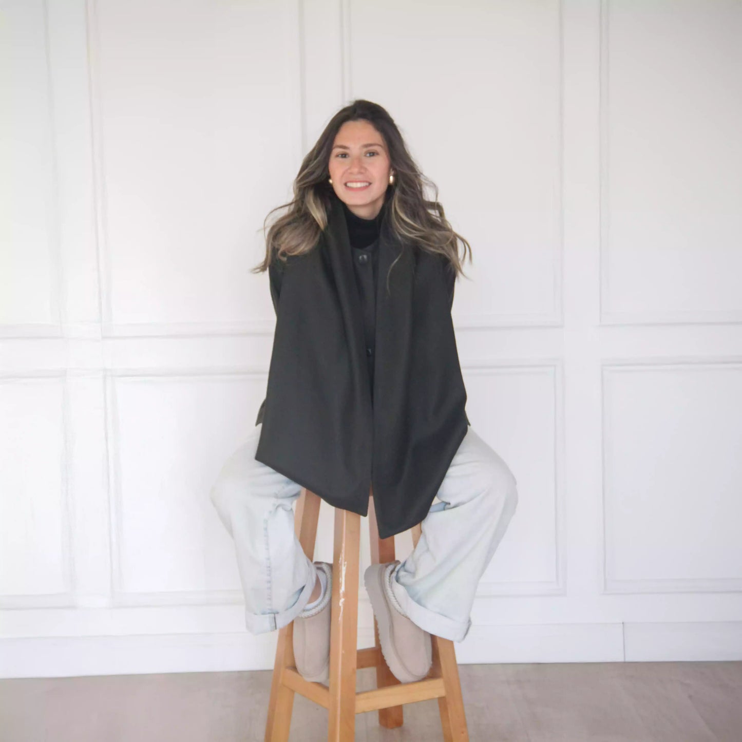 Jacket with scarf Olive