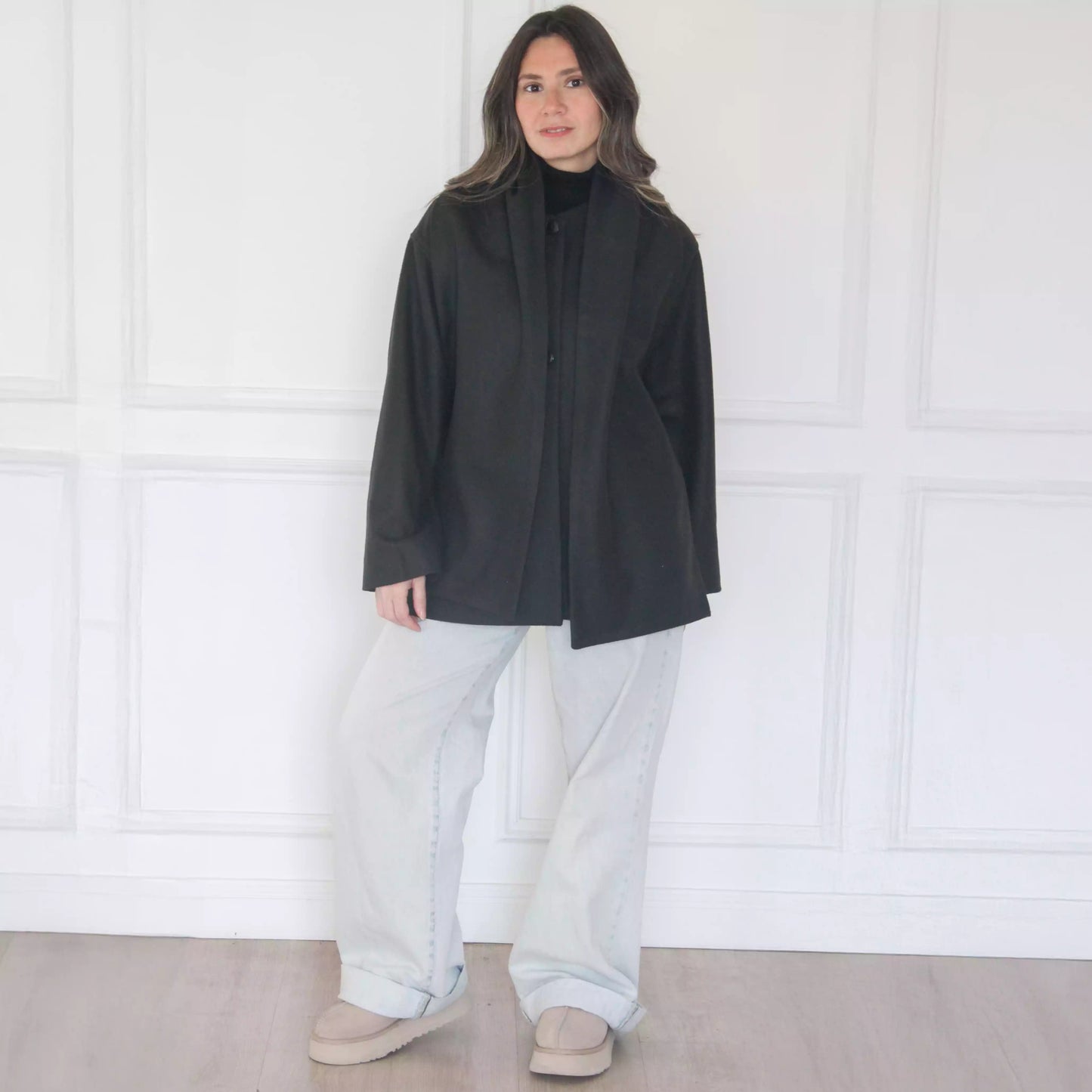 Jacket with scarf Olive