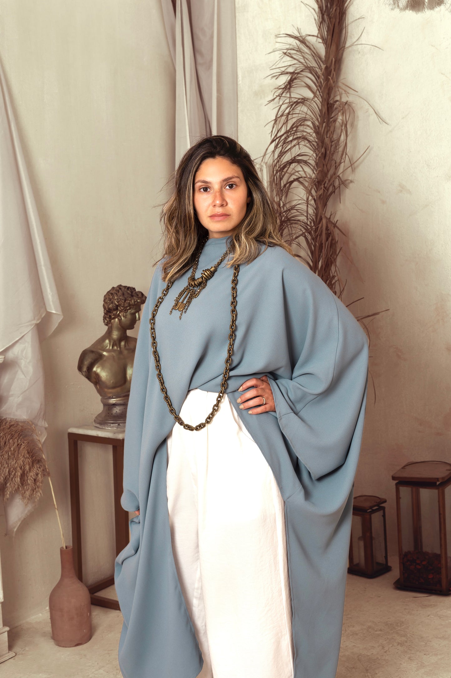 Asymmetrical flowy blouse